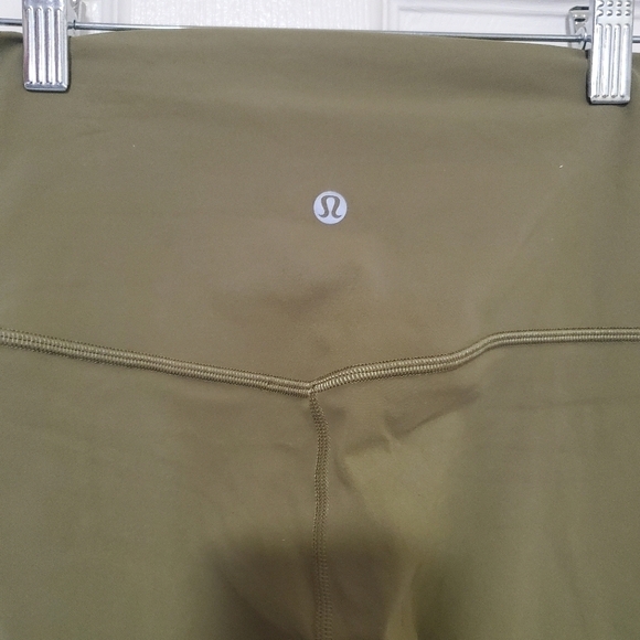 Lululemon womens High Rise Crop Tight Leggings Olive Green Size XS - Picture 3 of 4